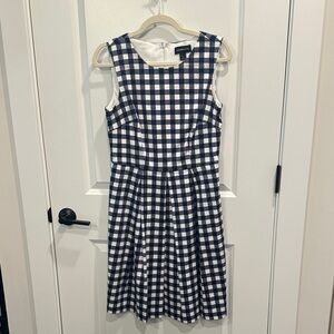 Liz Claiborne Blue and White Plaid Dress